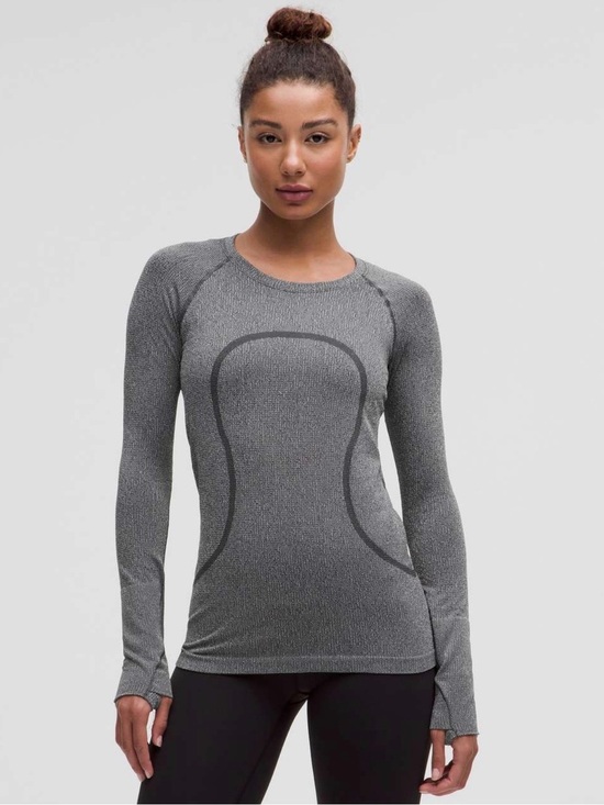 lululemon athletica Tops - lululemon athletica Gray Seamless Long-Sleeve Performance Top